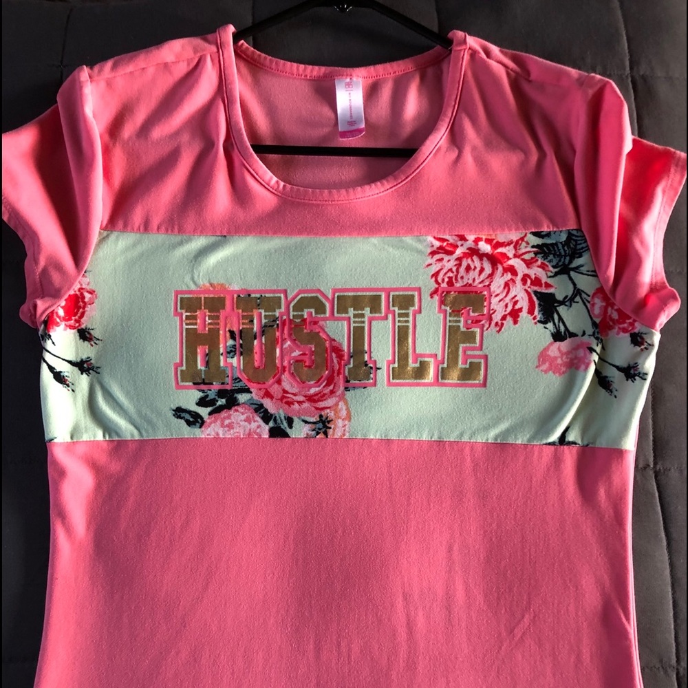 Pink and Green Hustle Tee Shirt